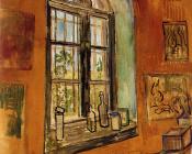 文森特 威廉 梵高 : 医院里凡高画室的窗子